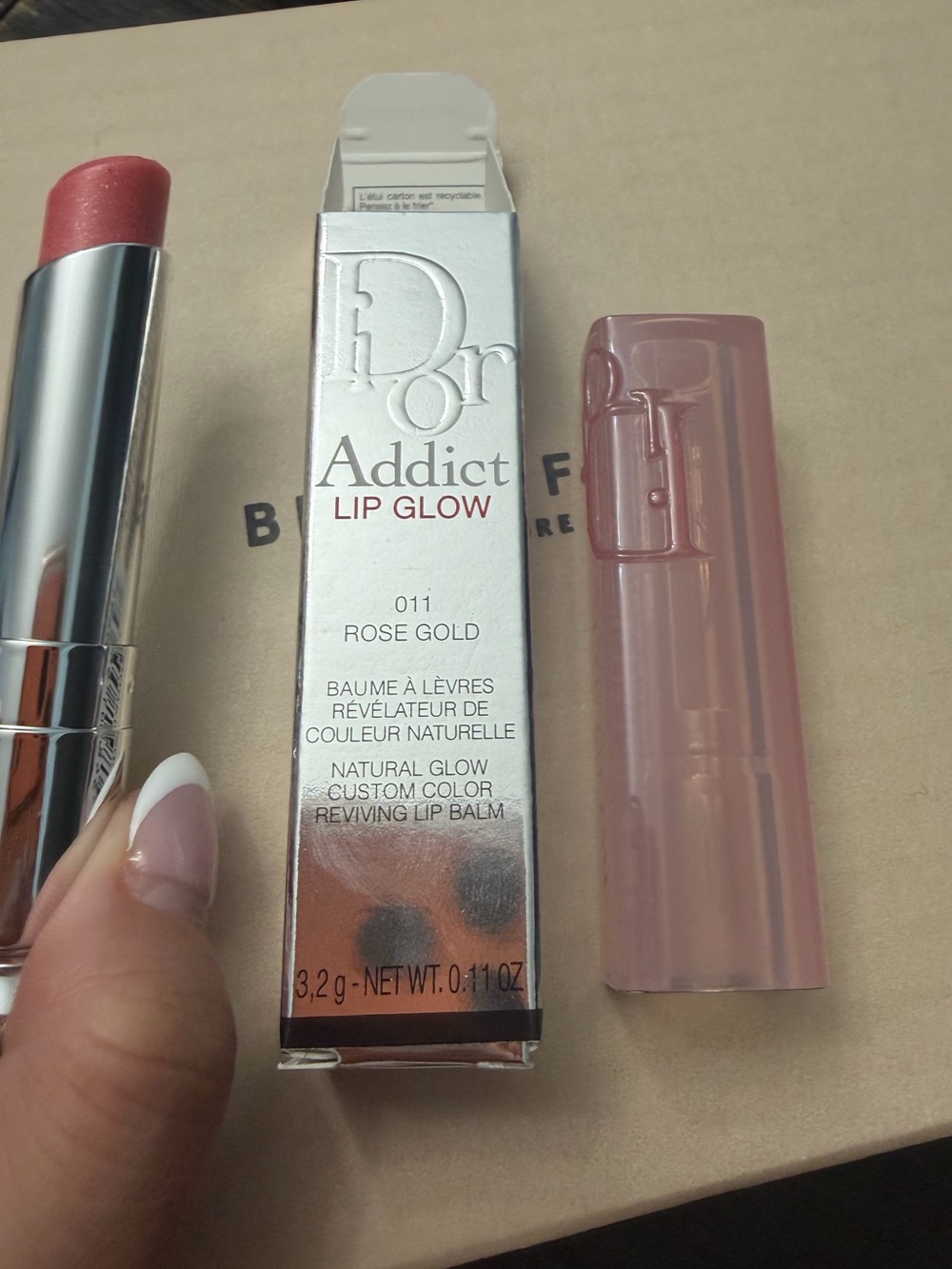 Discontinued Addict Lip Glow Reviving Lip Balm - 011 Rose Gold -